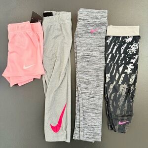Girls Bundle Nike Tights 3T Total Of 3 Pairs If Tights And 1 Pair Of Shorts